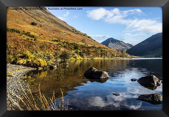 Scafell Pike from Wastwater Framed Print by Paul Madden