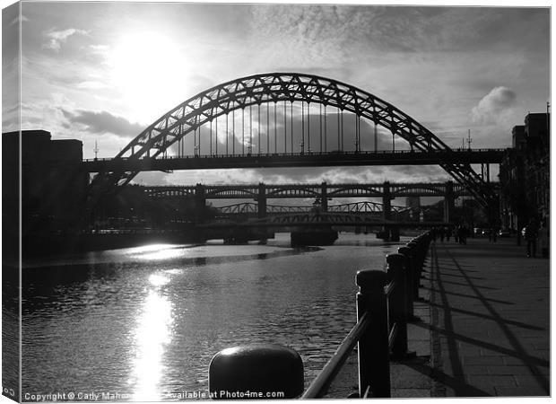 Tyne bridge from Newcastle Canvas Print by Carly Mahone