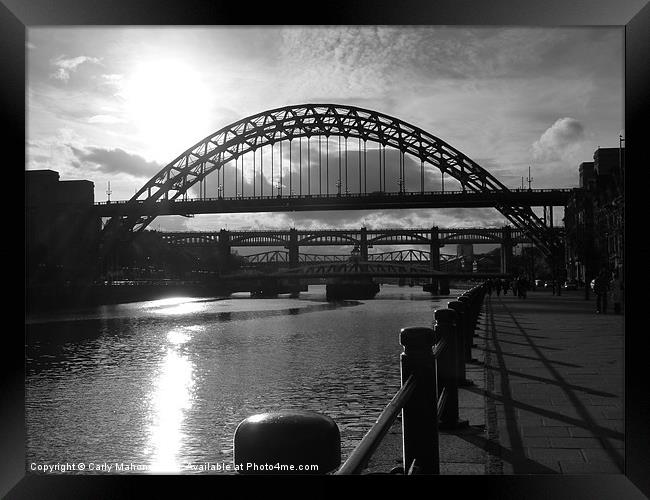 Tyne bridge from Newcastle Framed Print by Carly Mahone