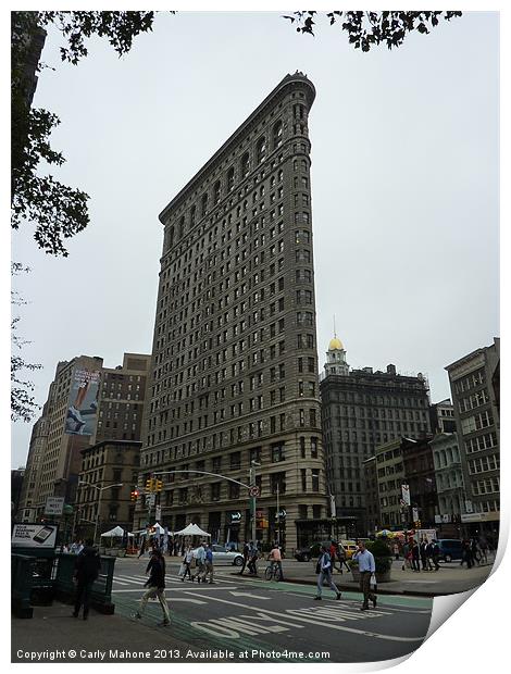 Flat Iron Building New York Print by Carly Mahone