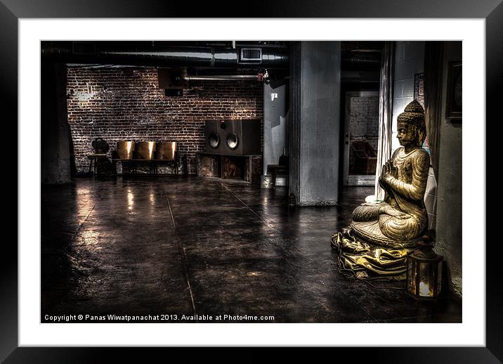 In a Room with Biddha Framed Mounted Print by Panas Wiwatpanachat