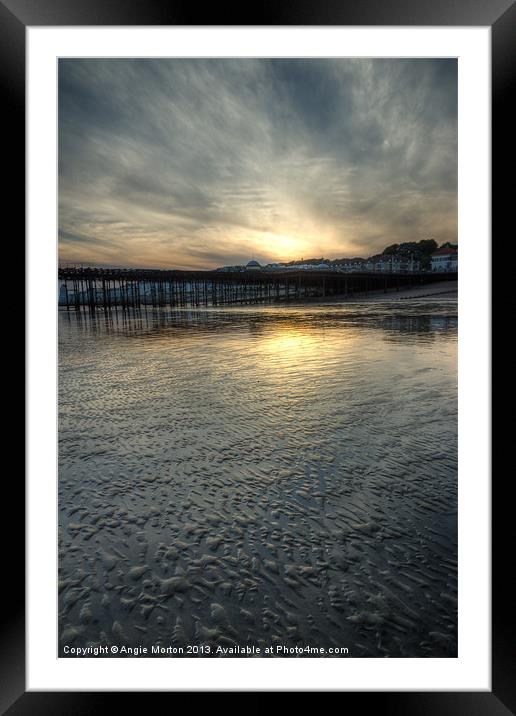 Beach Sunset Framed Mounted Print by Angie Morton