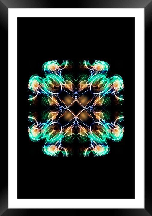 Smoke Mandala 12 Framed Mounted Print by Steve Purnell