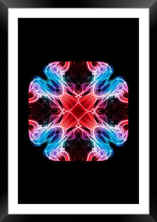 Smoke Mandala 15 Framed Mounted Print by Steve Purnell