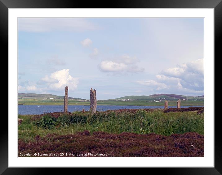 At Brodgar 3 Framed Mounted Print by Steven Watson