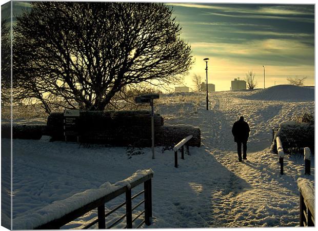 The Cold Walk Home Canvas Print by Edward Burns