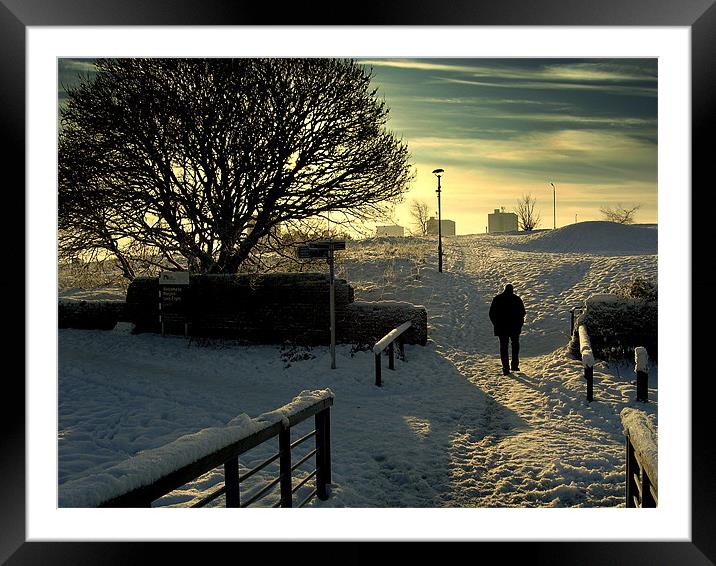 The Cold Walk Home Framed Mounted Print by Edward Burns