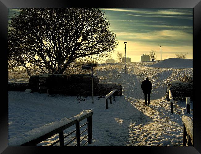 The Cold Walk Home Framed Print by Edward Burns