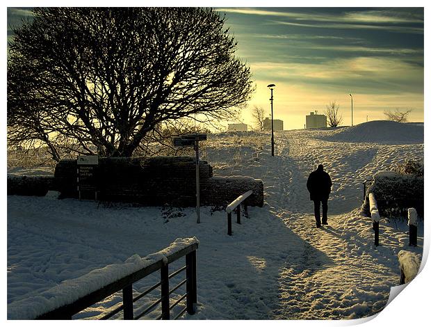 The Cold Walk Home Print by Edward Burns
