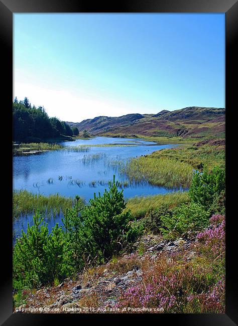 Scottish Summer Loch View Framed Print by Louise  Hawkins