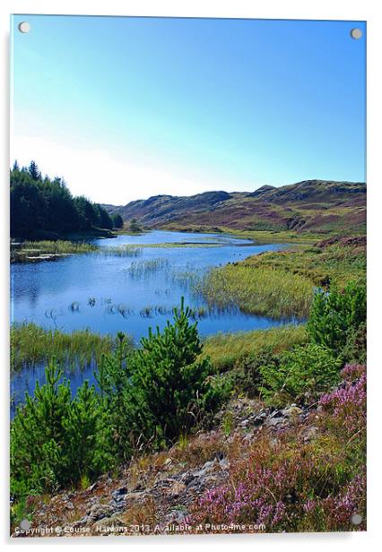 Scottish Summer Loch View Acrylic by Louise  Hawkins