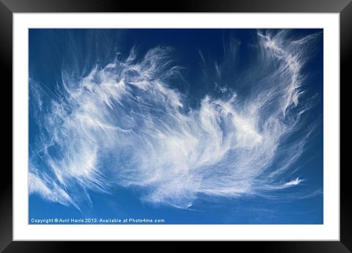 Mystical Cloud Formation Framed Mounted Print by Avril Harris