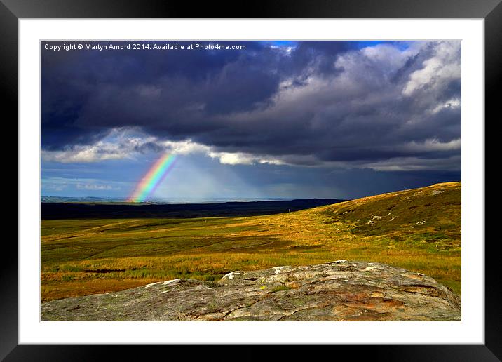 Rainbow over Yorkshire Moors - Tann Hill Framed Mounted Print by Martyn Arnold