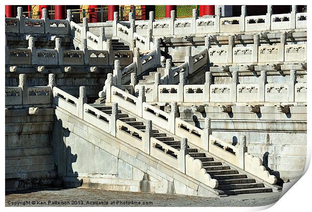 Stairs to the Emperor Print by Ken Patterson