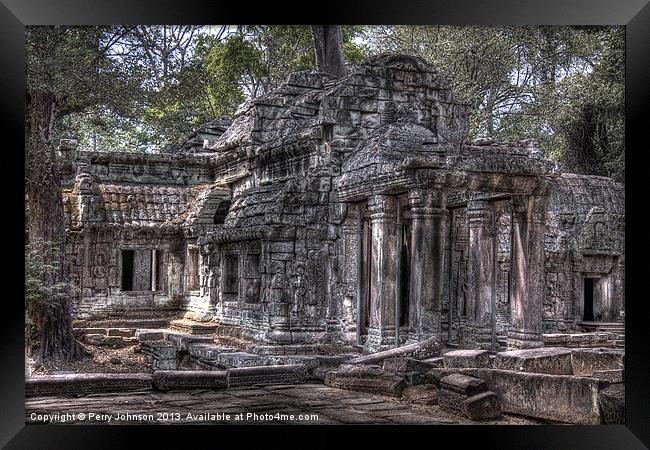 Angkor Framed Print by Perry Johnson