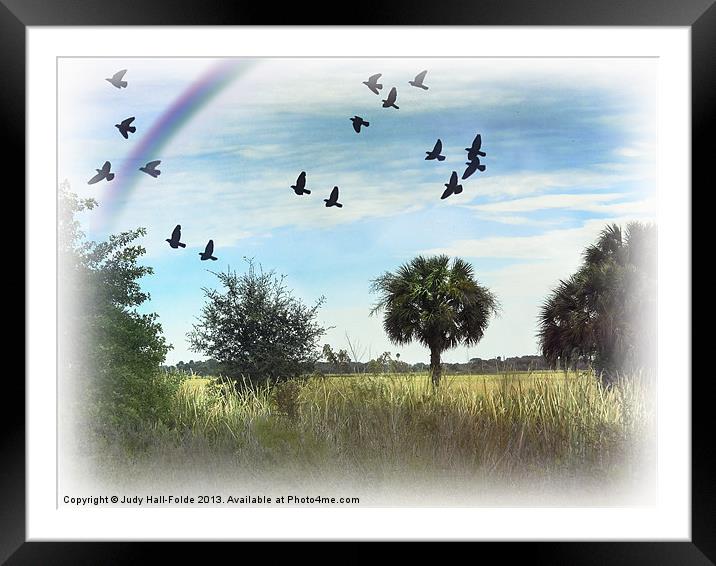 Tomorrows Promise with vignette Framed Mounted Print by Judy Hall-Folde