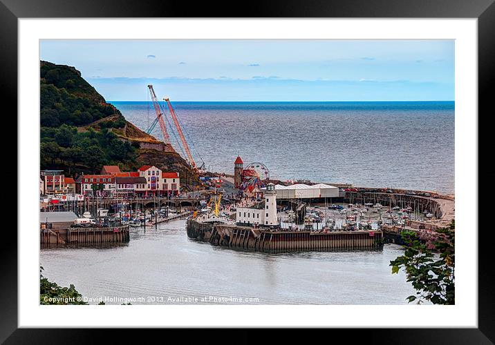 Scarborough Harbour Work in Progress Framed Mounted Print by David Hollingworth