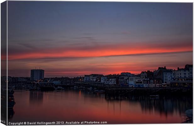 Harbour Sunset Canvas Print by David Hollingworth