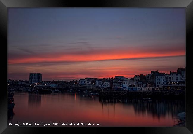 Harbour Sunset Framed Print by David Hollingworth