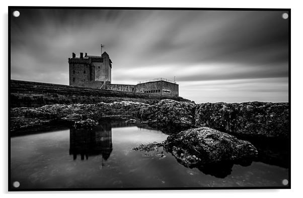 Broughty Ferry Castle Acrylic by Jon  Crowther