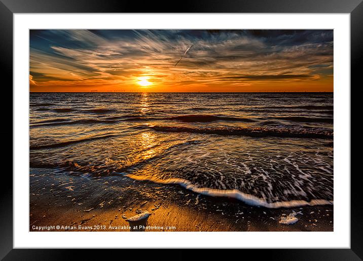 The Sunset Framed Mounted Print by Adrian Evans