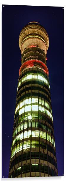 BT Tower by Night Acrylic by Steve Wilcox