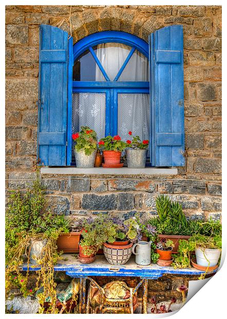 A Cretan Window Print by Jonathan Parkes