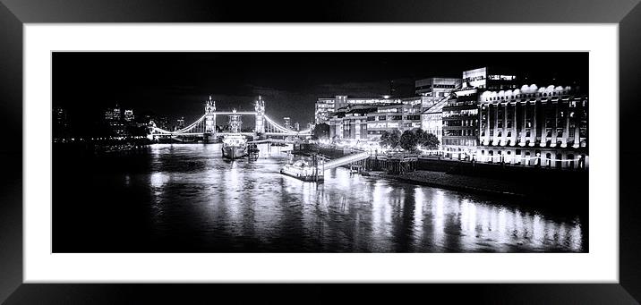 River Thames & Tower Bridge Framed Mounted Print by Wayne Molyneux