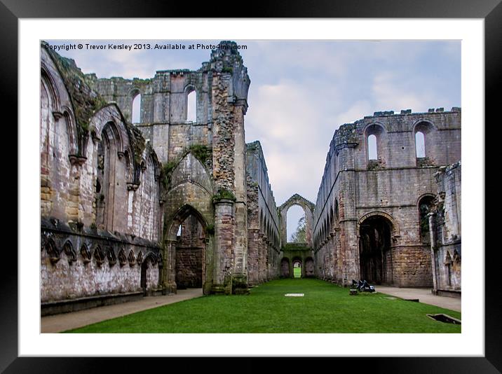 Fountains Abbey Framed Mounted Print by Trevor Kersley RIP