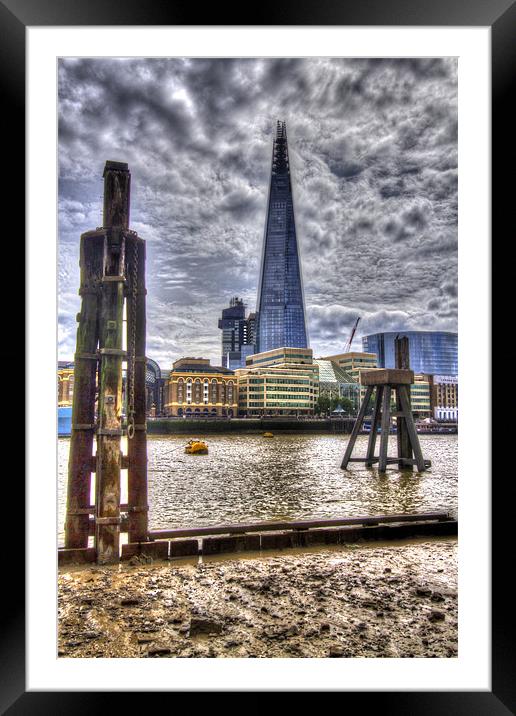 The Shard London skyline Framed Mounted Print by David French