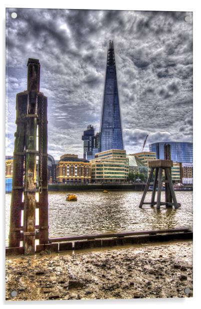 The Shard London skyline Acrylic by David French