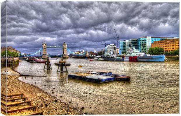 Tower Bridge HDR Canvas Print by David French