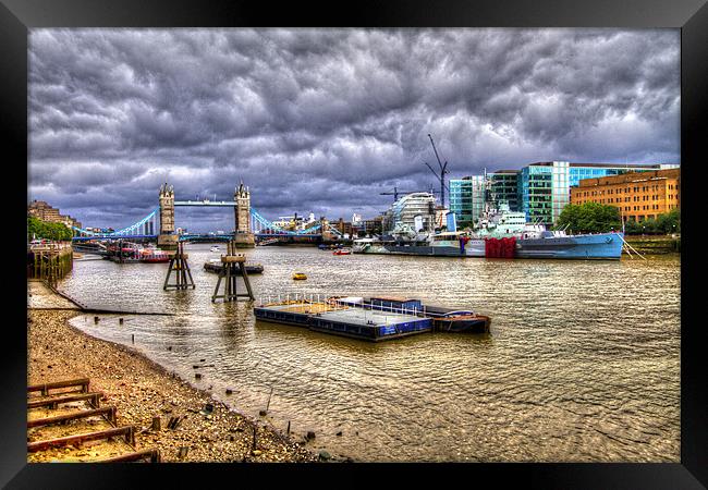 Tower Bridge HDR Framed Print by David French