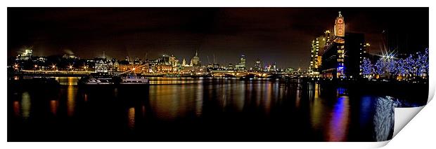 South Bank Panorama Print by Malcolm Smith