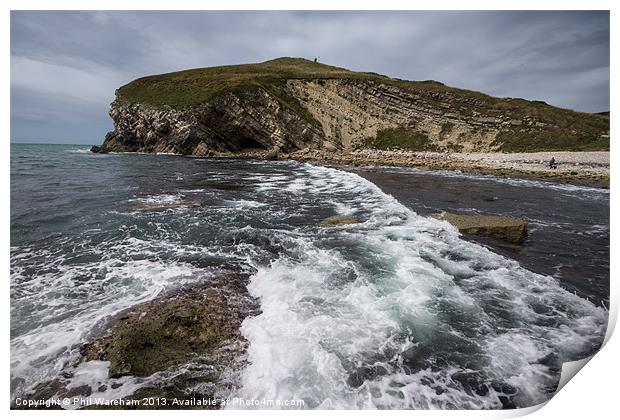 Wave at Pondfields Print by Phil Wareham