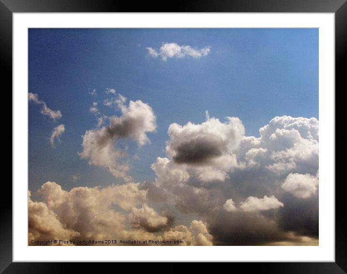 Stormy Clouds Framed Mounted Print by Pics by Jody Adams