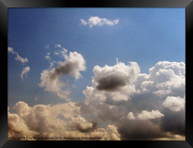 Stormy Clouds Framed Print by Pics by Jody Adams