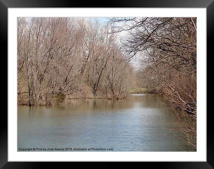 Finley River Framed Mounted Print by Pics by Jody Adams