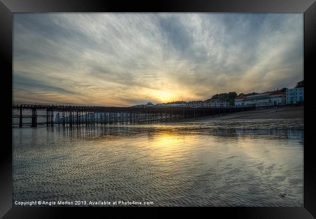 Hastings Sunset Framed Print by Angie Morton