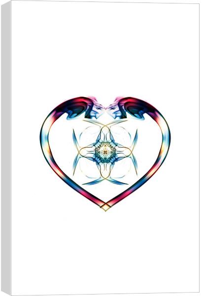 Smoke HeART 2 Canvas Print by Steve Purnell