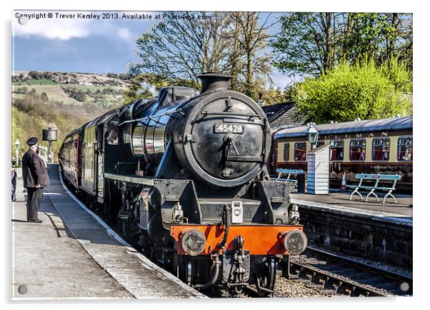 Steam at Grosmont Station Acrylic by Trevor Kersley RIP