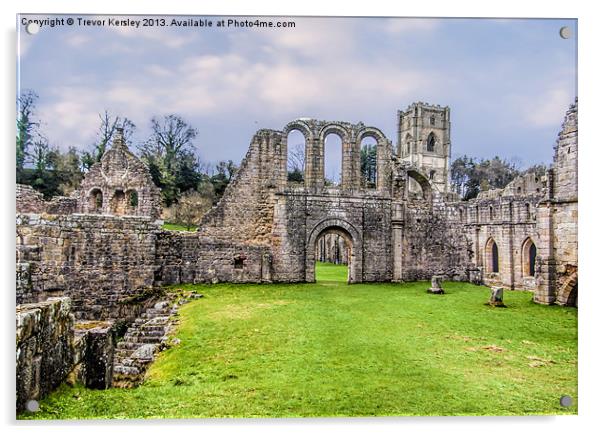 Ruins at Fountains Abbey Acrylic by Trevor Kersley RIP