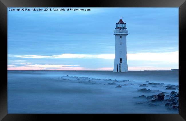 Perch Rock Lighthouse Framed Print by Paul Madden