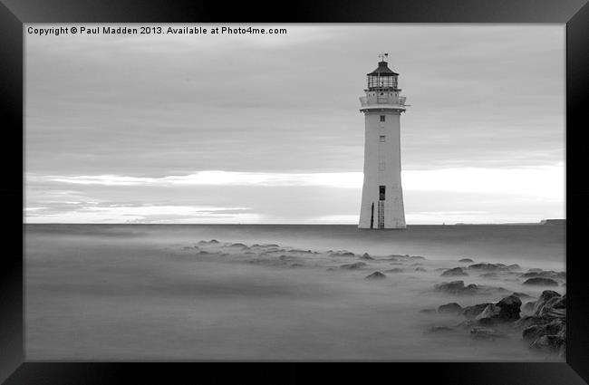 Fort Perch Rock lighthouse Framed Print by Paul Madden