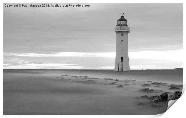 Fort Perch Rock lighthouse Print by Paul Madden