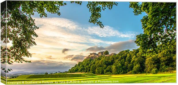 Stirling Castle from Kings Knot Canvas Print by Tylie Duff Photo Art