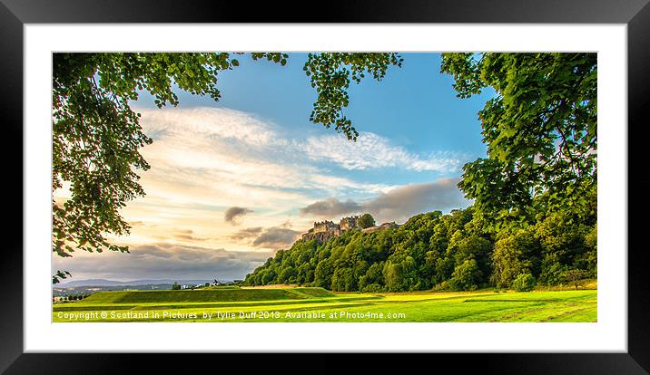 Stirling Castle from Kings Knot Framed Mounted Print by Tylie Duff Photo Art