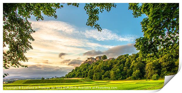 Stirling Castle from Kings Knot Print by Tylie Duff Photo Art