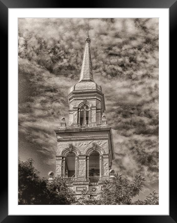 Granby Steeple Framed Mounted Print by Mary Lane