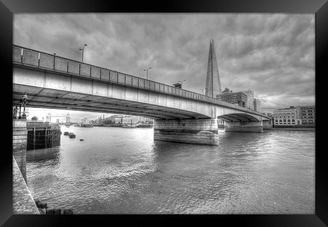 London Bridge Shard HDR Framed Print by David French